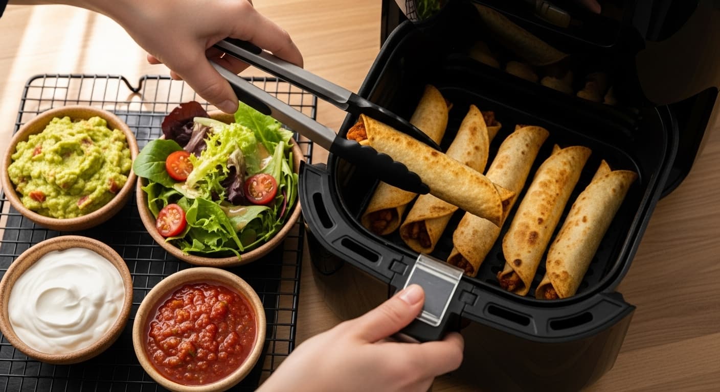 Crispy Taquitos in Air Fryer – A Step-by-Step Guide to Golden Perfection